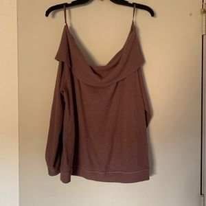 A&F off the shoulder light purple sweater, Size XL